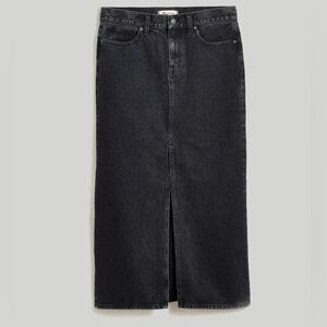 Madewell NWOT DENIM Mid Rise Maxi Skirt 8 Lunar Wash SOLD OUT